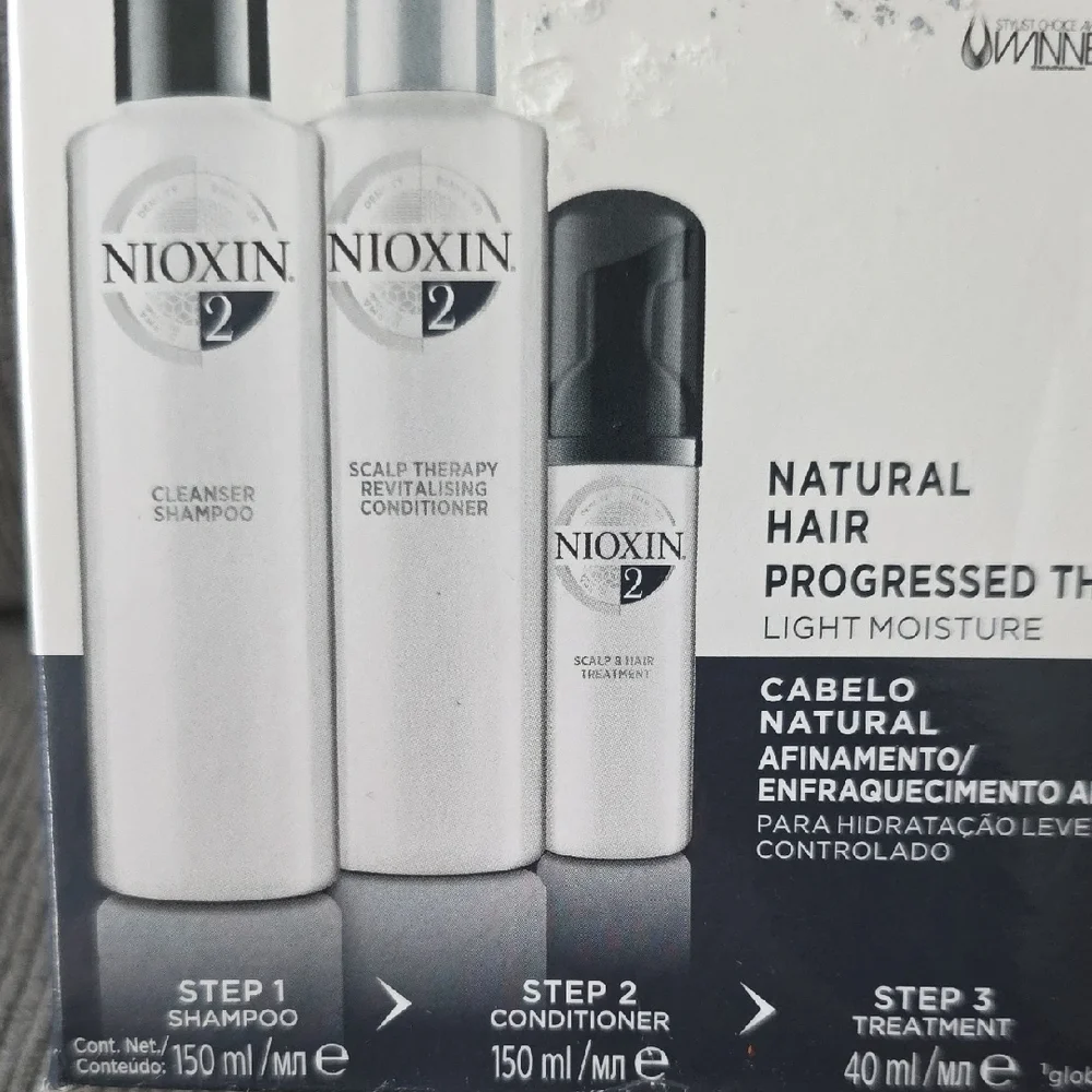 Nioxin System 2 Hair Care Kit - For‎ Thicker, Fuller, Natural Hair, New In Box.